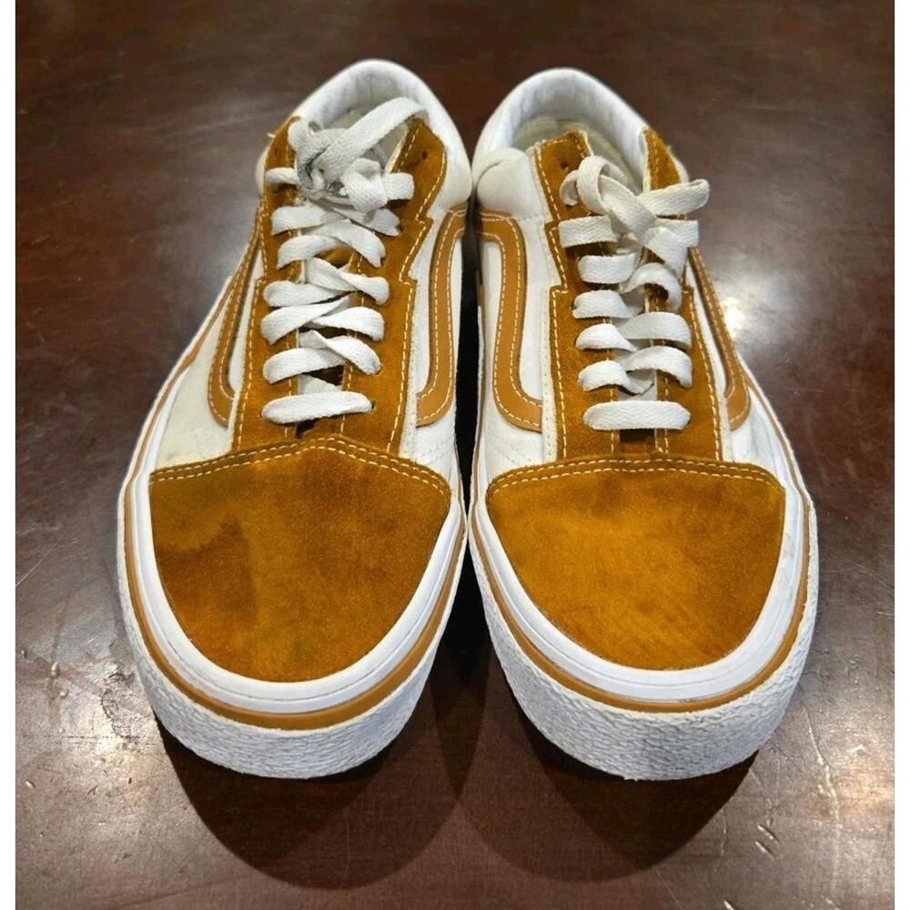 Vans Old Skool Lightning Bolt Shoes Brown & White Mens 7 Womens 8.5